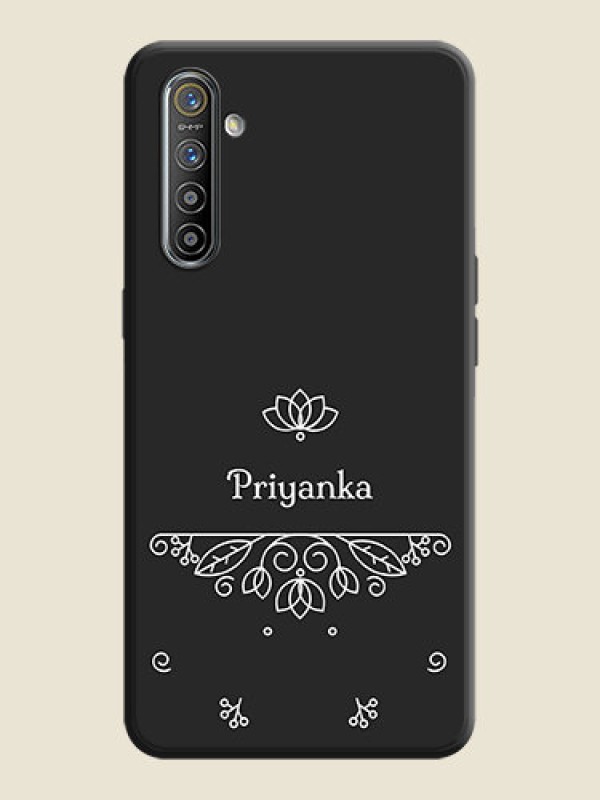 Custom Lotus Garden Custom Text On Space Black Personalized Soft Matte Phone Covers -Realme X2