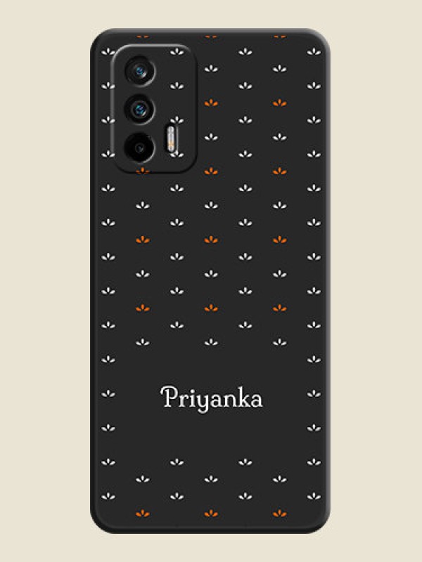 Custom Simple Pattern With Custom Text On Space Black Personalized Soft Matte Phone Covers -Realme X7 Max 5G