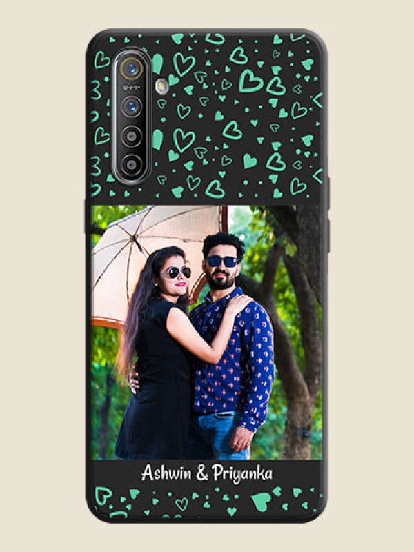 Custom Sea Green Indefinite Love Pattern - Photo on Space Black Soft Matte Mobile Cover - Realme XT