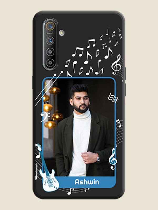 Custom Musical Theme Design with Text - Photo on Space Black Soft Matte Mobile Case - Realme XT