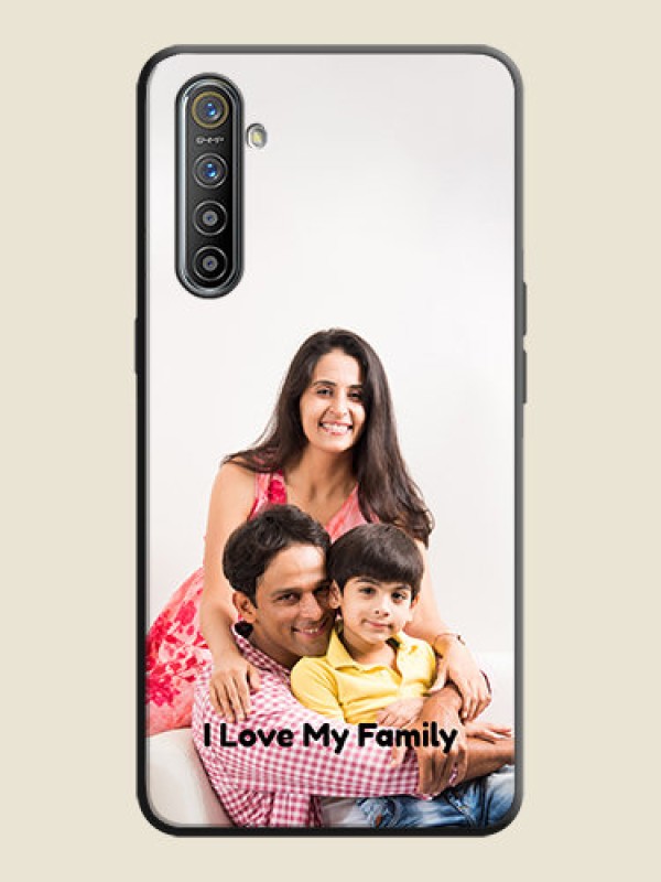 Custom Full Single Pic Upload With Text On Space Black Personalized Soft Matte Phone Covers -Realme Xt