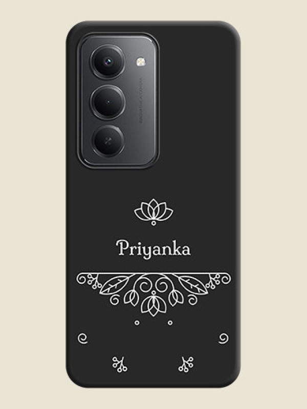 Custom Lotus Garden Custom Text On Space Black Custom Soft Matte Mobile Back Cover - Redmi 15 5G