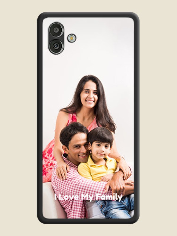 Custom Full Single Pic Upload With Text On Space Black Personalized Soft Matte Phone Covers -Samsung Galaxy A04