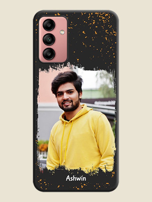 Custom Spray Free Design on Photo on Space Black Soft Matte Phone Cover - Galaxy A04s