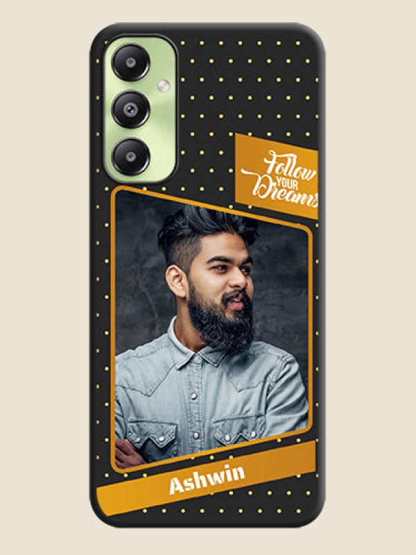 Custom Follow Your Dreams with White Dots On Space Black Custom Soft Matte Mobile Back Cover - Galaxy A05s