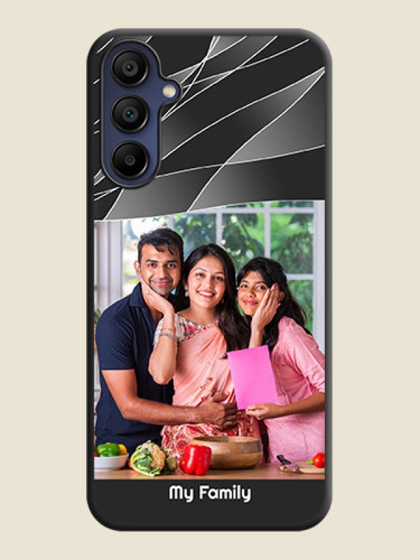 Custom Mixed Wave Lines - Photo on Space Black Soft Matte Mobile Cover - Galaxy A15 5G