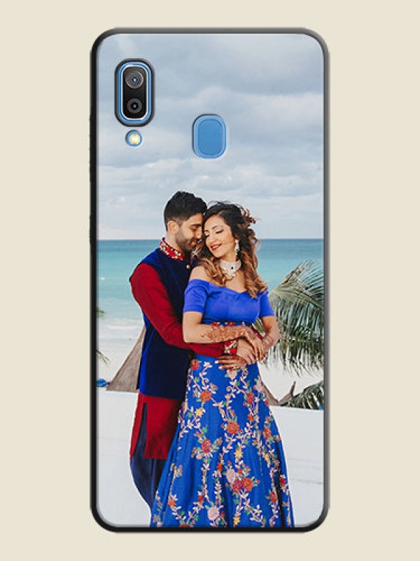 Custom Full Single Pic Upload On Space Black Personalized Soft Matte Phone Covers -Samsung Galaxy A30