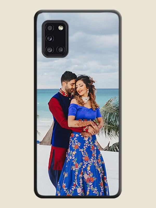 Custom Full Single Pic Upload On Space Black Personalized Soft Matte Phone Covers -Samsung Galaxy A31