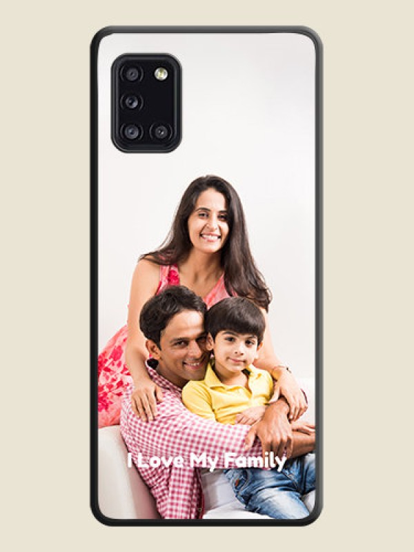 Custom Full Single Pic Upload With Text On Space Black Personalized Soft Matte Phone Covers -Samsung Galaxy A31