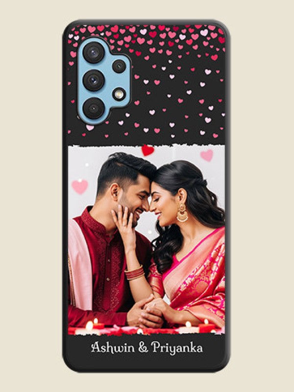 Custom Fall in Love with Your Partner  on Photo on Space Black Soft Matte Phone Cover - Galaxy A32 4G