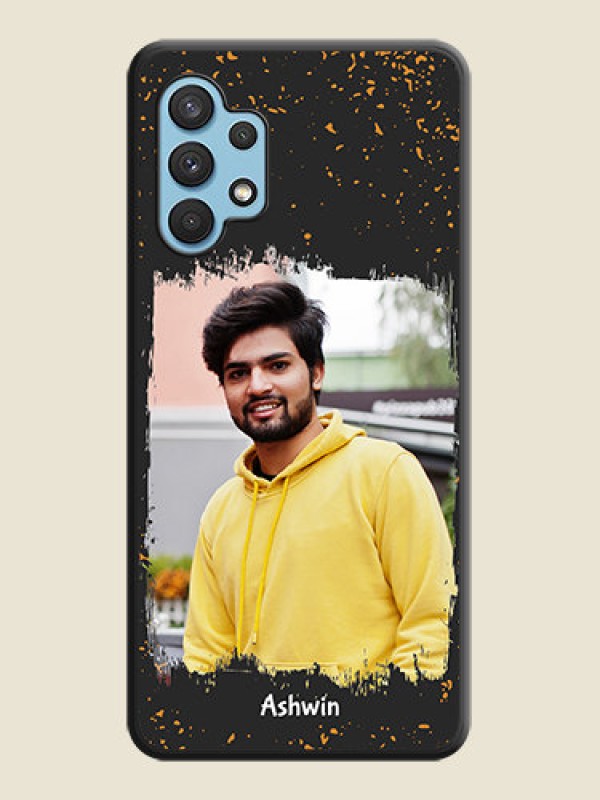 Custom Spray Free Design on Photo on Space Black Soft Matte Phone Cover - Galaxy A32 4G