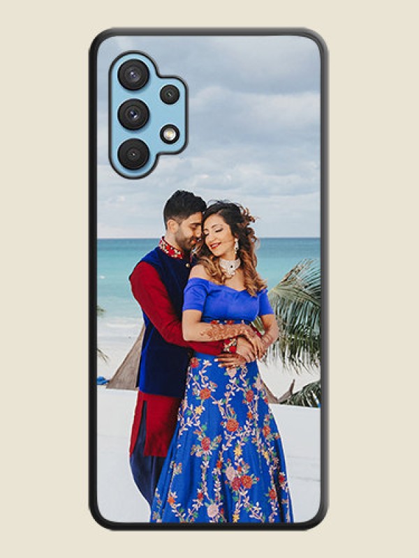 Custom Full Single Pic Upload On Space Black Personalized Soft Matte Phone Covers -Samsung Galaxy A32