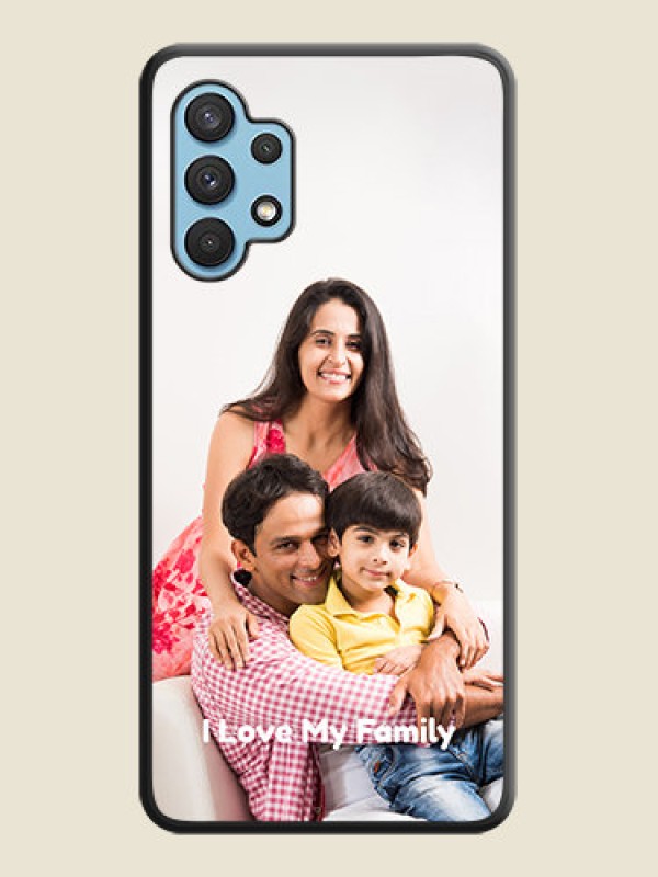 Custom Full Single Pic Upload With Text On Space Black Personalized Soft Matte Phone Covers -Samsung Galaxy A32