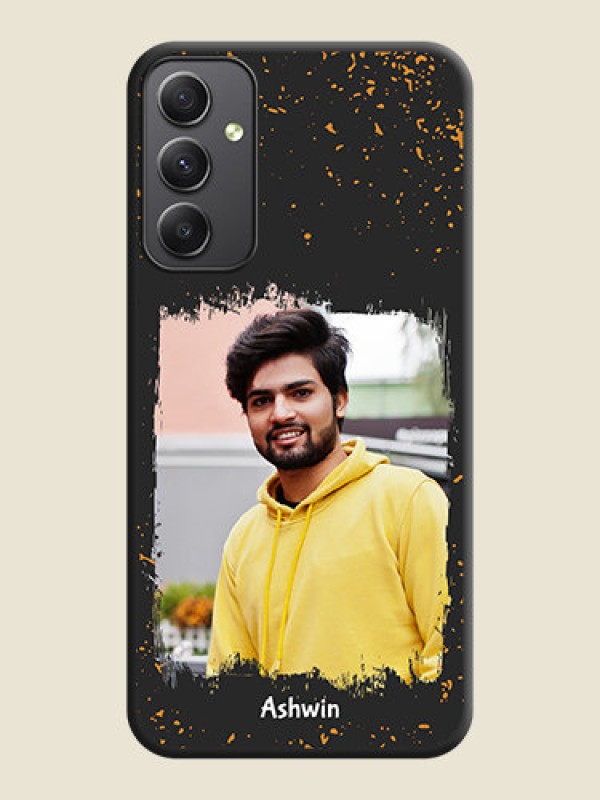 Custom Spray Free Design on Photo on Space Black Soft Matte Phone Cover - Galaxy A34 5G