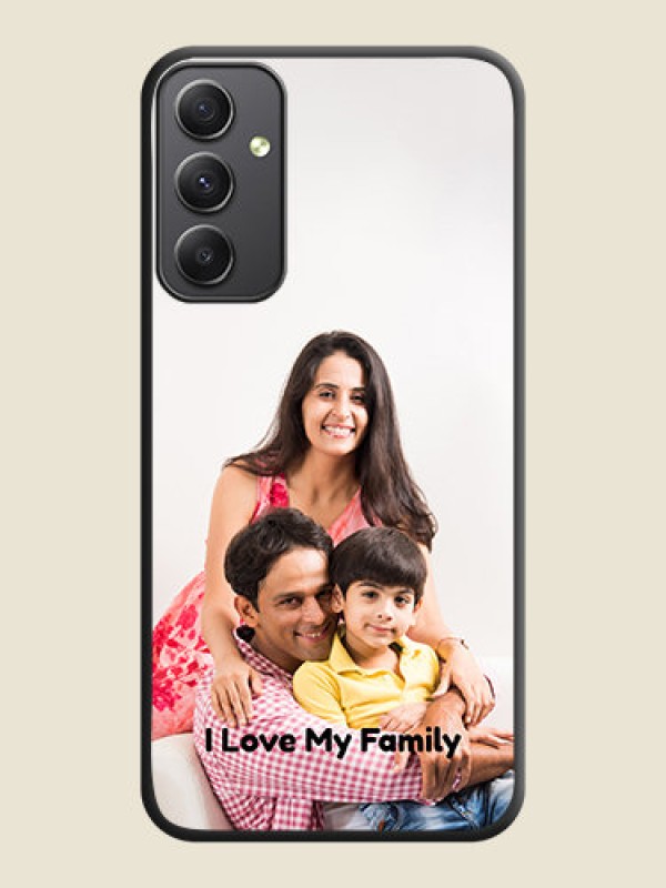 Custom Full Single Pic Upload With Text On Space Black Personalized Soft Matte Phone Covers -Samsung Galaxy A34 5G