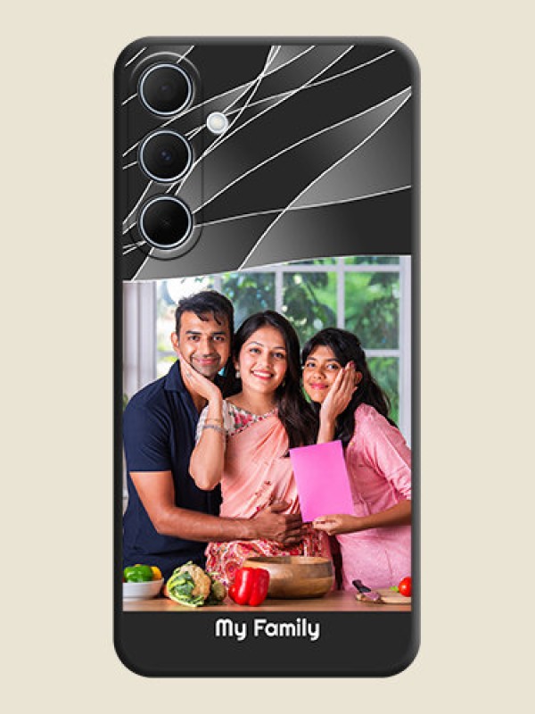 Custom Mixed Wave Lines - Photo on Space Black Soft Matte Mobile Cover - Galaxy A35 5G