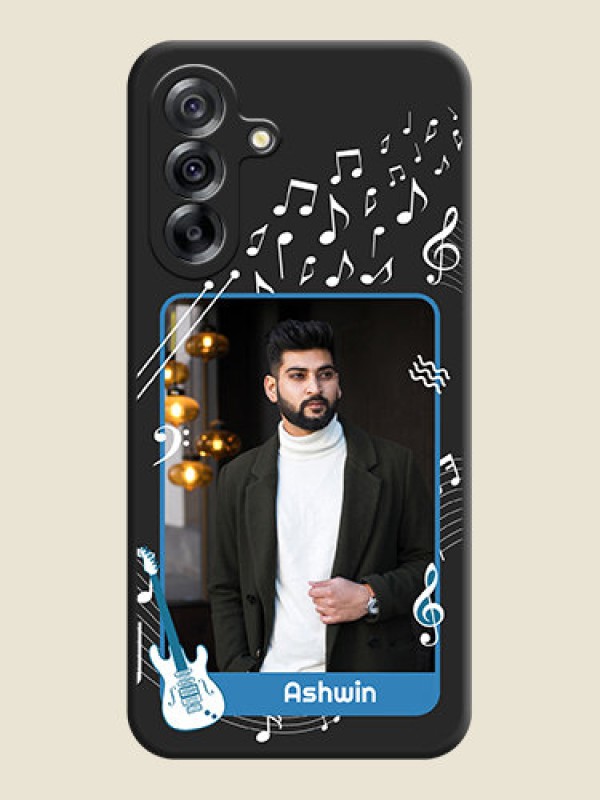 Custom Musical Theme Design with Text on Photo On Space Black Custom Soft Matte Mobile Back Cover - Samsung Galaxy A36 5G
