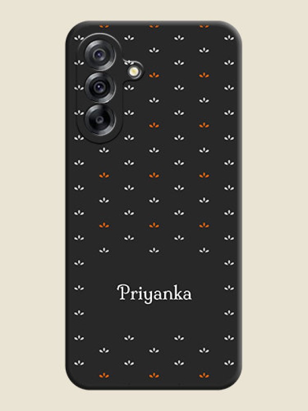 Custom Simple Pattern With Custom Text On Space Black Custom Soft Matte Mobile Back Cover - Samsung Galaxy A36 5G