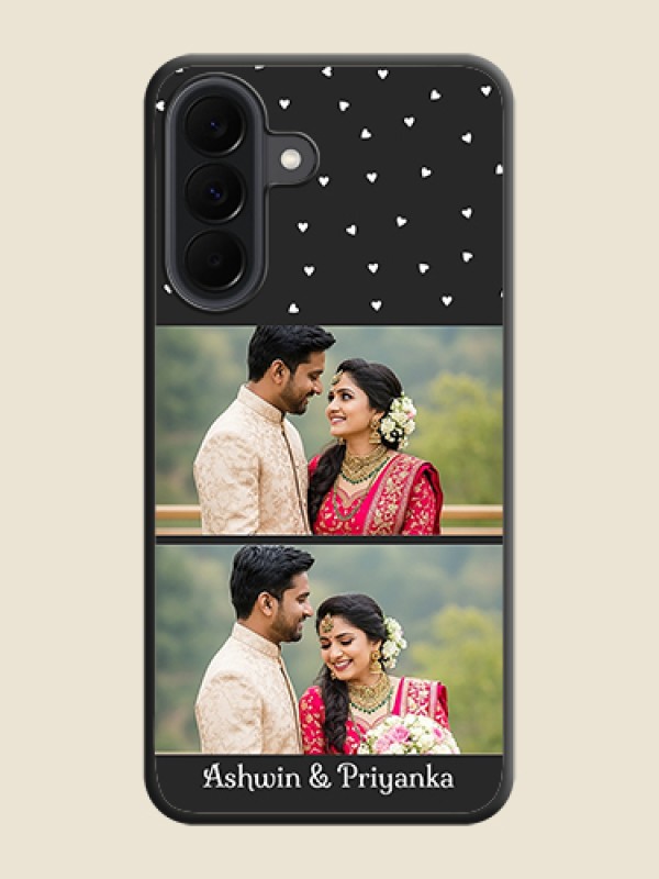 Custom Miniature Love Symbols with Name On Space Black Custom Soft Matte Mobile Back Cover - Samsung Galaxy A37 5G