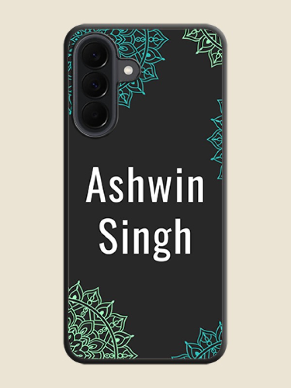 Custom Your Name with Floral Design On Space Black Custom Soft Matte Mobile Back Cover - Samsung Galaxy A37 5G