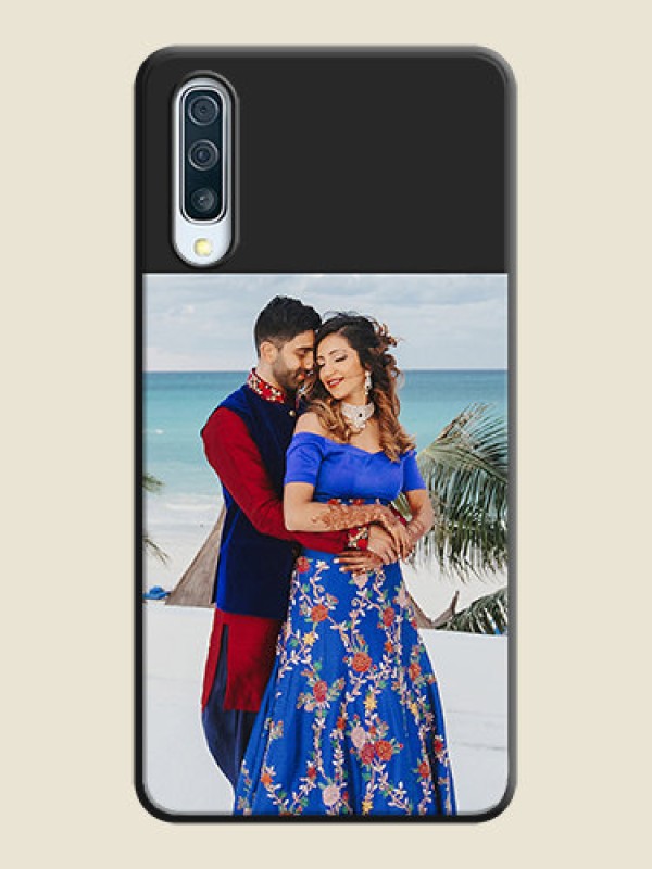 Custom Image Upload With Space Black Color On Custom Soft Matte Mobile Back Cover - Samsung Galaxy A50
