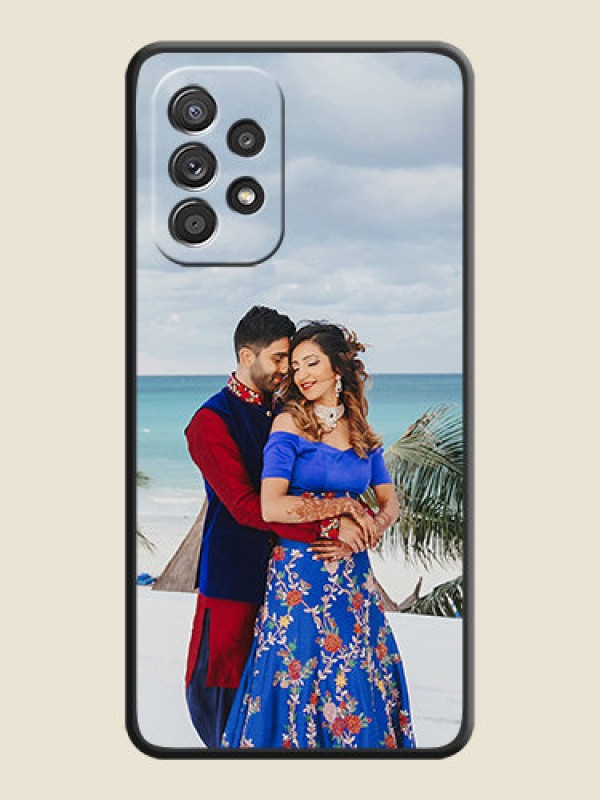 Custom Full Single Pic Upload On Space Black Personalized Soft Matte Phone Covers -Samsung Galaxy A52S 5G