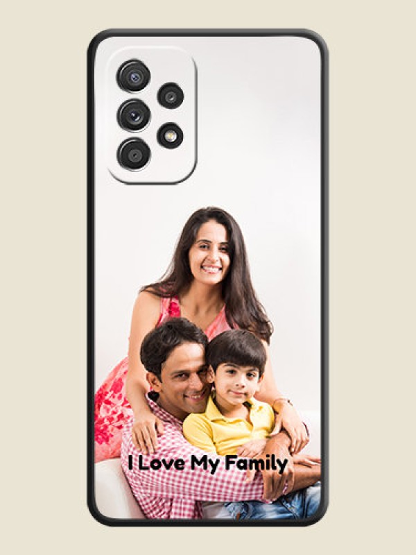 Custom Full Single Pic Upload With Text On Space Black Personalized Soft Matte Phone Covers -Samsung Galaxy A52S 5G