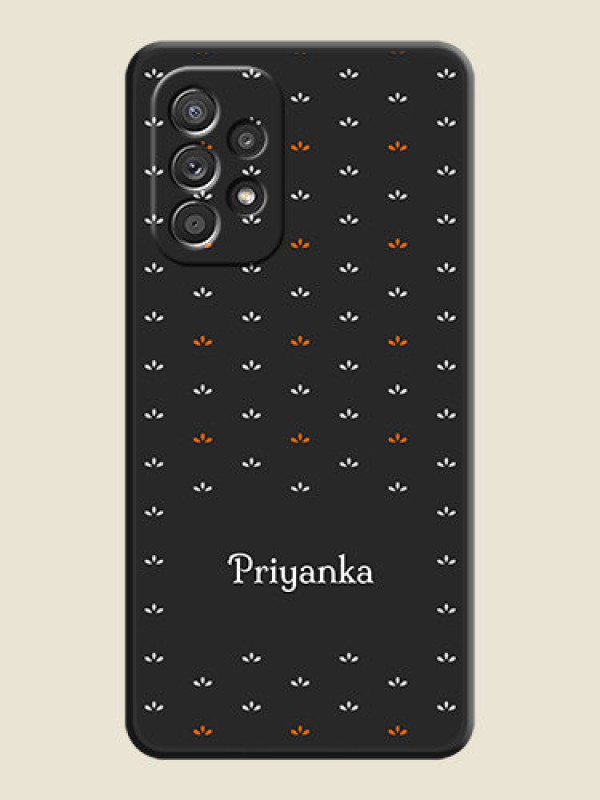 Custom Simple Pattern With Custom Text On Space Black Personalized Soft Matte Phone Covers -Samsung Galaxy A52S 5G