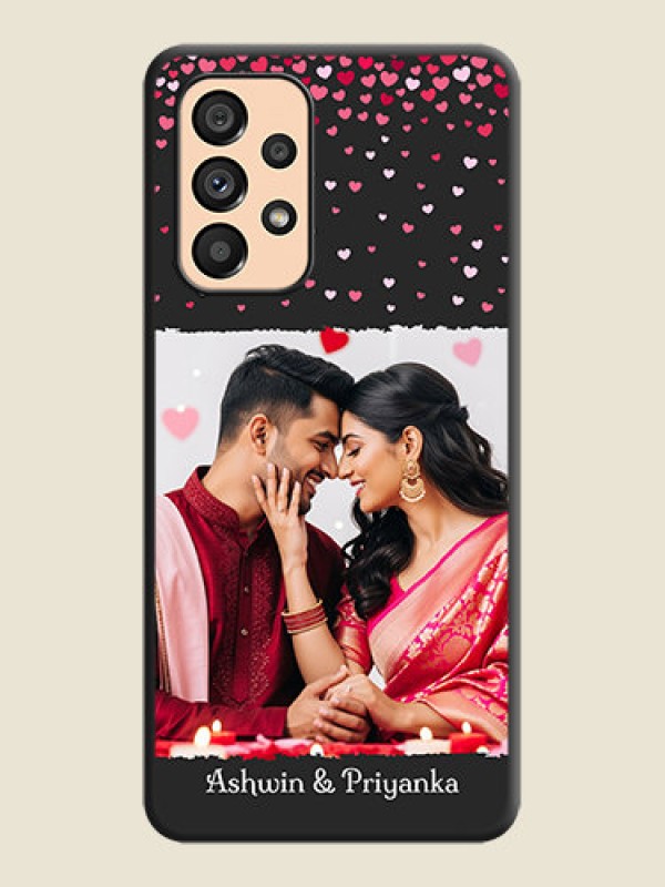 Custom Fall in Love with Your Partner  on Photo on Space Black Soft Matte Phone Cover - Galaxy A53 5G