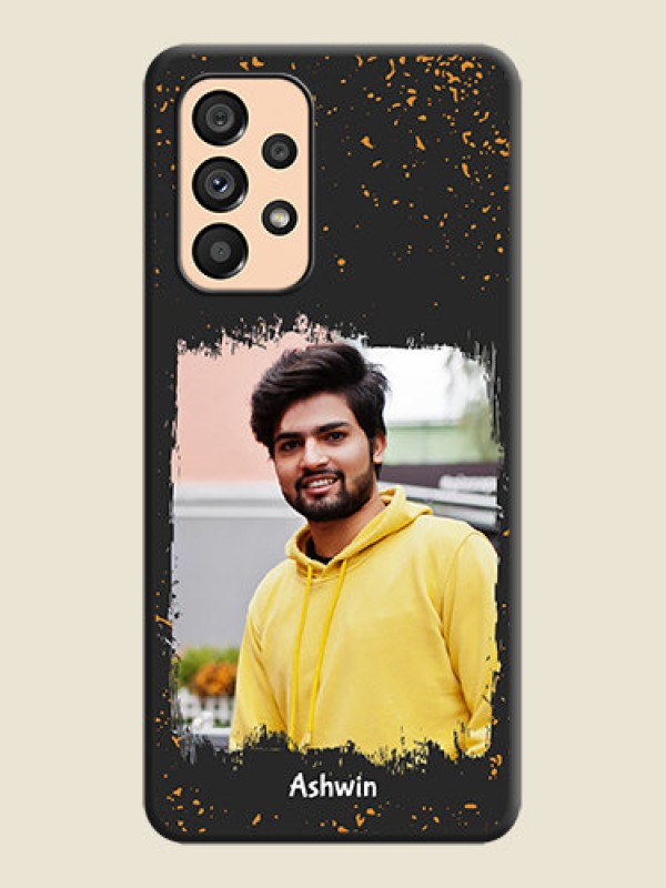 Custom Spray Free Design on Photo on Space Black Soft Matte Phone Cover - Galaxy A53 5G