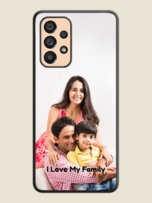 Custom Full Single Pic Upload With Text On Space Black Personalized Soft Matte Phone Covers -Samsung Galaxy A53 5G