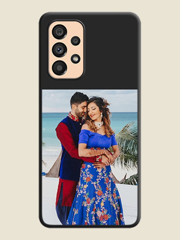 Custom Image Upload With Space Black Color On Custom Soft Matte Mobile Back Cover - Samsung Galaxy A53 5G