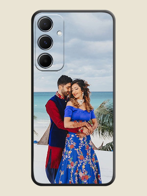 Custom Full Single Pic Upload On Space Black Personalized Soft Matte Phone Covers - Galaxy A55 5G