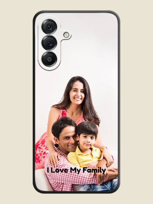 Custom Full Single Pic Upload With Text On Space Black Custom Soft Matte Mobile Back Cover - Samsung Galaxy A56 5G