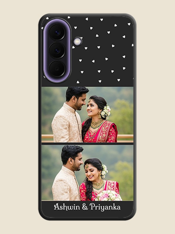 Custom Miniature Love Symbols with Name On Space Black Custom Soft Matte Mobile Back Cover - Samsung Galaxy A57 5G