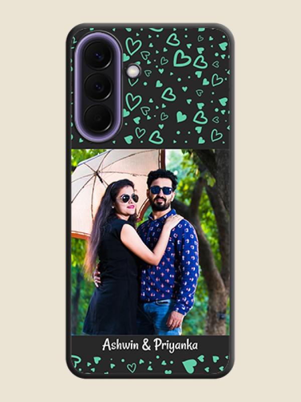 Custom Sea Green Indefinite Love Pattern on Photo On Space Black Custom Soft Matte Mobile Back Cover - Samsung Galaxy A57 5G