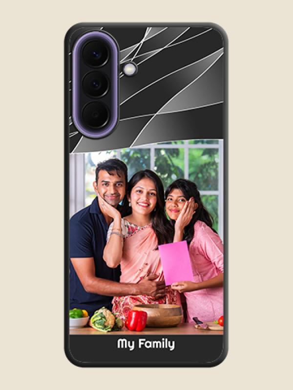 Custom Mixed Wave Lines on Photo On Space Black Custom Soft Matte Mobile Back Cover - Samsung Galaxy A57 5G