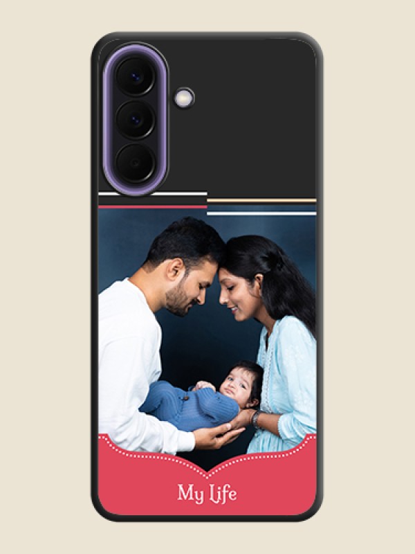 Custom Classic Plain Design with Name On Space Black Custom Soft Matte Mobile Back Cover - Samsung Galaxy A57 5G