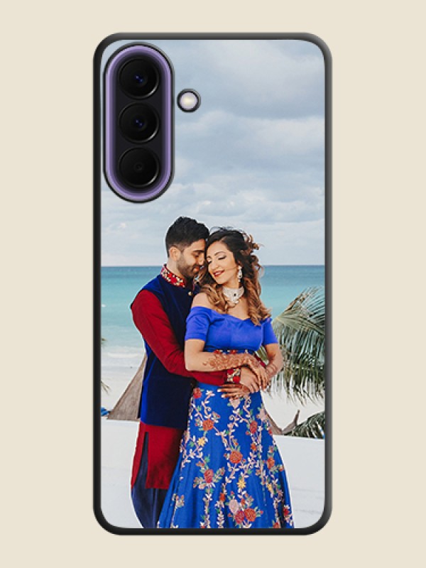 Custom Full Single Pic Upload On Space Black Custom Soft Matte Mobile Back Cover - Samsung Galaxy A57 5G