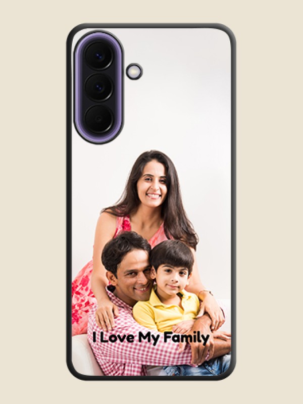 Custom Full Single Pic Upload With Text On Space Black Custom Soft Matte Mobile Back Cover - Samsung Galaxy A57 5G