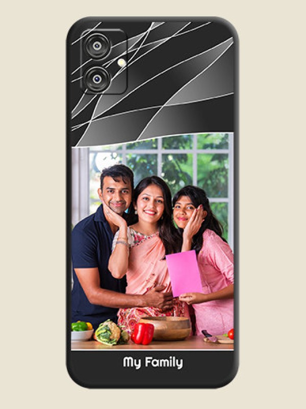 Custom Mixed Wave Lines - Photo on Space Black Soft Matte Mobile Cover - Galaxy F04