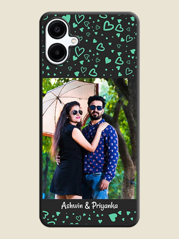 Custom Sea Green Indefinite Love Pattern on Photo On Space Black Custom Soft Matte Mobile Back Cover - Galaxy F06