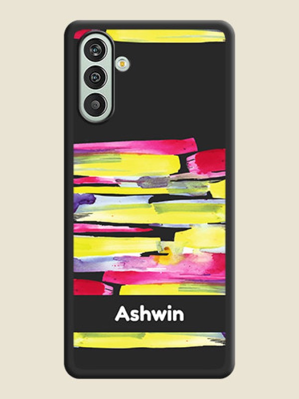 Custom Brush Coloured on Space Black Personalized Soft Matte Phone Covers - Xamsung Galaxy F13 