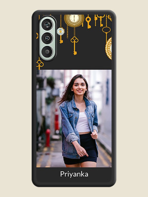 Custom Decorative Design with Text on Space Black Custom Soft Matte Back Cover - Xamsung Galaxy F13 