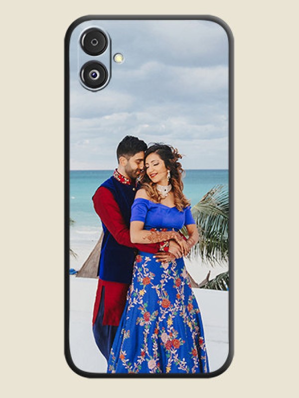 Custom Full Single Pic Upload On Space Black Personalized Soft Matte Phone Covers - Galaxy F14 5G