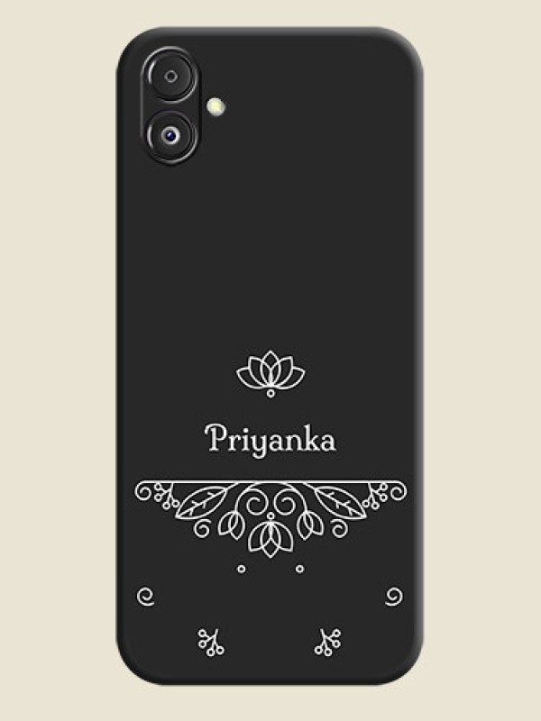 Custom Lotus Garden Custom Text On Space Black Personalized Soft Matte Phone Covers - Galaxy F14 5G