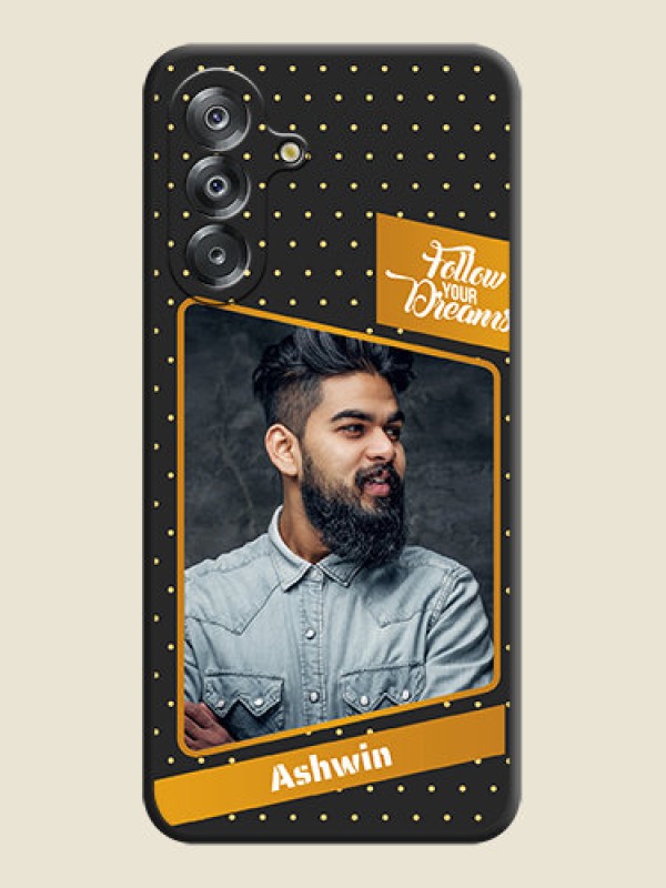 Custom Follow Your Dreams with White Dots On Space Black Custom Soft Matte Mobile Back Cover - Samsung Galaxy F17 5G