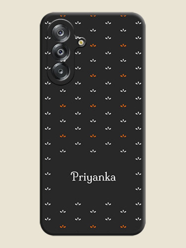 Custom Simple Pattern With Custom Text On Space Black Custom Soft Matte Mobile Back Cover - Samsung Galaxy F17 5G