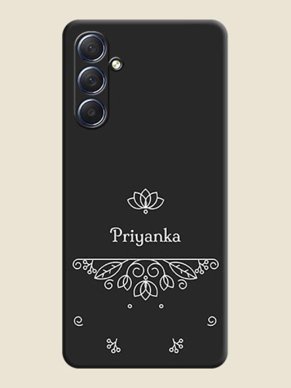Custom Lotus Garden Custom Text On Space Black Personalized Soft Matte Phone Covers - Galaxy F54 5G