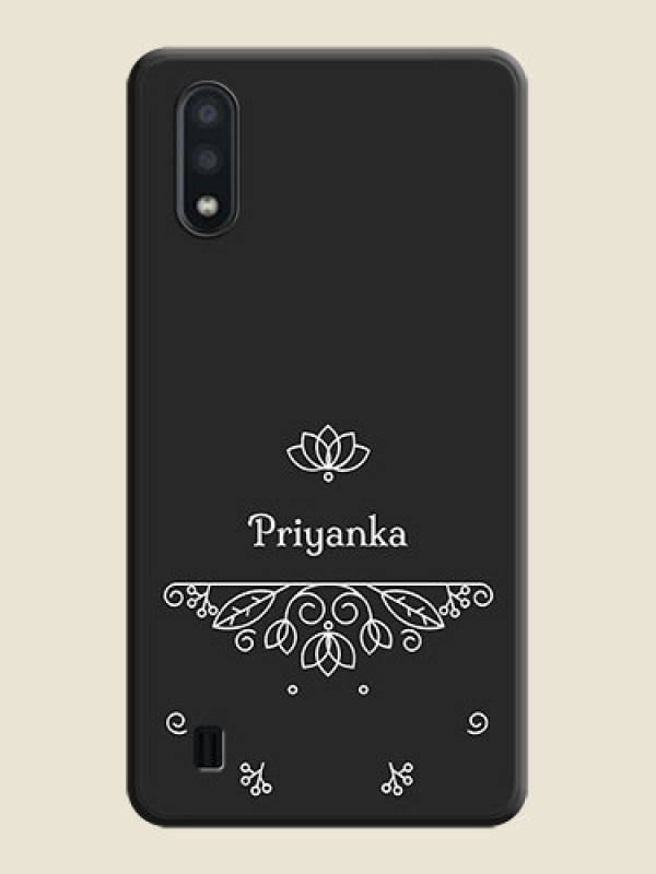 Custom Lotus Garden Custom Text On Space Black Personalized Soft Matte Phone Covers -Samsung Galaxy M01